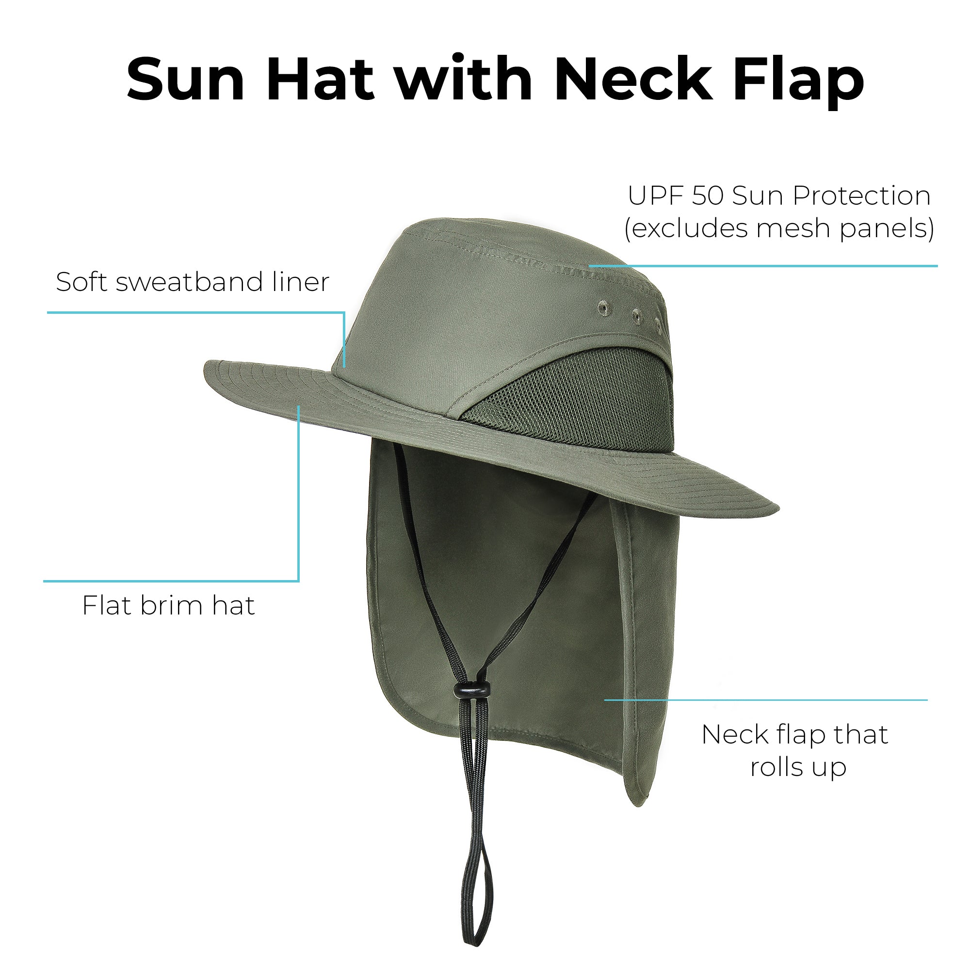 Sun Hat with Flap with Sun Protection - Image 20